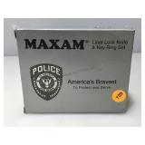 NIB Maxam Police knife, key ring set. NIB Maxam Police knife, key ring set.