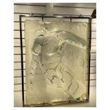 Bill Mack Acrylic sculpture, in a chrome metal