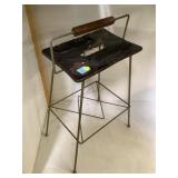 Vintage 1960s Smoking Stand, wire and ceramic