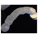 20- 1/2 OZ. .999 SILVER ROUNDS, 20 x $