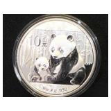 2012  CHINA 1 OZ .999 SILVER PANDA COIN