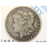 1891-CC MORGAN SILVER DOLLAR