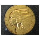 1910 GOLD $5 HALF EAGLE COIN