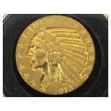 1913 GOLD $5 HALF EAGLE