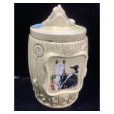 Hopalong Cassidy cookie jar, chips and cracks