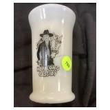 Hopalong Cassidy Hoppy glass tumbler , white and