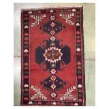 Hand tied oriental rug, 30 x 47 inl