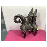 Vintage Benin African Bronze statue, 8.5 inches