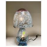 Art Glass table lamp, 13 in H, multi colored