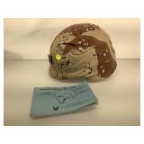US Marines Kelvar Ballistic Helmet, with booklet