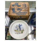 Hopalong Cassidy plate with box, W S George