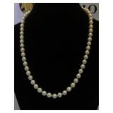 14k GOLD CLASP & Pearl necklace, 18 in. Length