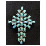 Sterling & Turquoise Native American cross