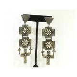 Sterling Native American cross earrings by Navajo