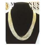 50 strands of Sterling Liquid Silver necklace,