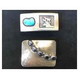 2- small Sterling Native American style belt