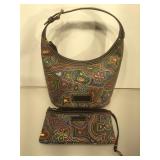 Dooney & Bourke Multicolor Bucket Bag w/matching