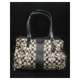 Coach black and cream purse