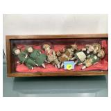 Cased set of Antique German Bisque miniature