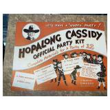 Hopalong Cassidy Official Party Kit , set for 12