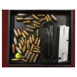 Ammo lot with beretta 9 mag and FNH 45 cal mag