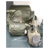 Soviet Russian military gas mask with bag