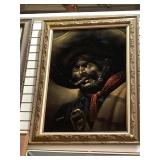 Marco Amaro painting of Bandit, approx 30 x 40