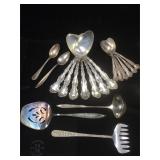 Sterling flatware, 18 pcs, weigh 738.6