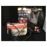 2 Brighton multicolors Bags. Glitter Pouch & Bow