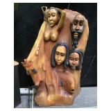 Artist signed Wood Carving  of one piece wood,