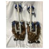 Pr Metal drywall stilts, with fur covering by