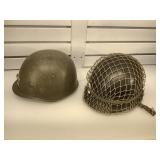 2 US Army helmets