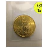 Gold St. Gaudens 1927 Gold 1 oz . $20 Gold