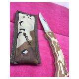 BuckLite  tan camo pocket Knife w/ soft case