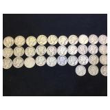 33 SILVER MERCURY DIMES