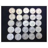 25 SILVER WASHINGTON QUARTERS