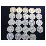 24 SILVER WASHINGTON QUARTERS