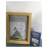 Shadow Box IWO JIMA Souvenir gravel  & Arms and