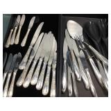 Vintage Sterling handled serving pieces & Knives