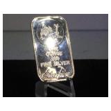 1 oz.  .999 Fine Silver Bar, Silver Towne
