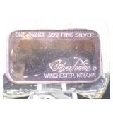 1- oz. .999 Fine Silver Bar, Silver Towne