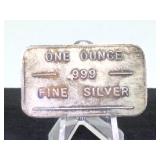 1- oz. .999 Fine Silver Bar, Jackson Precious