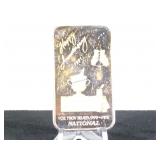 1- oz. .999 Fine Silver Bar, National