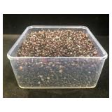 Container full of garnets