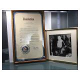 Framed/Signed Resolution 10th assembly district