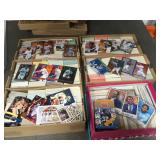6 boxes of mixed sports cards