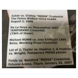 Boxing press pass lot