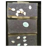3- ramekins of opals