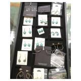 Large assortment of Sterling & Turquoise earrings