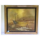 Kennedy original oil on canvas, double framed &